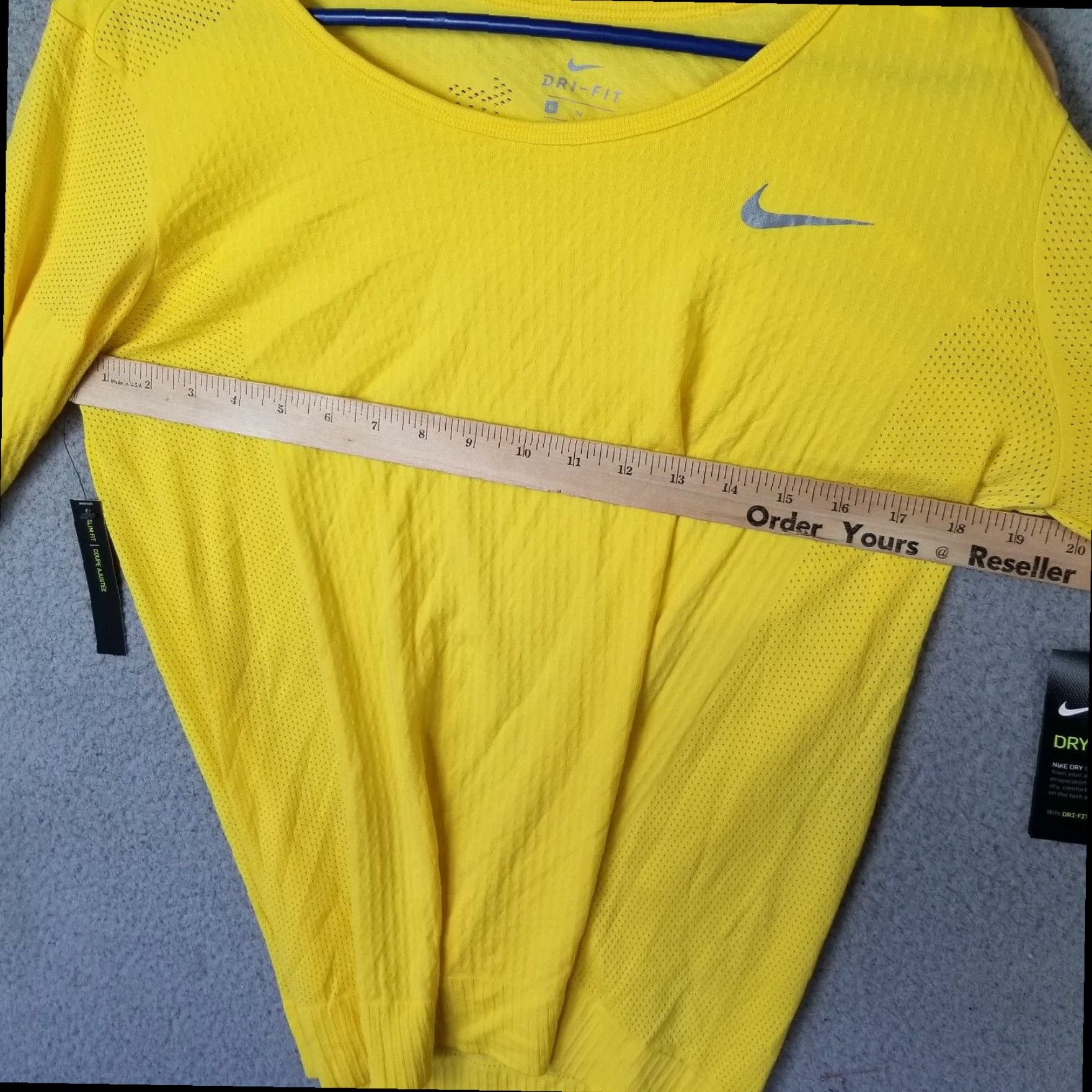 Nike Nike Woman Long Sleeve T-Shirt XL Extra Large Yellow Athletic Gym Size XL / US 12-14 / IT 48-50 - 6 Thumbnail