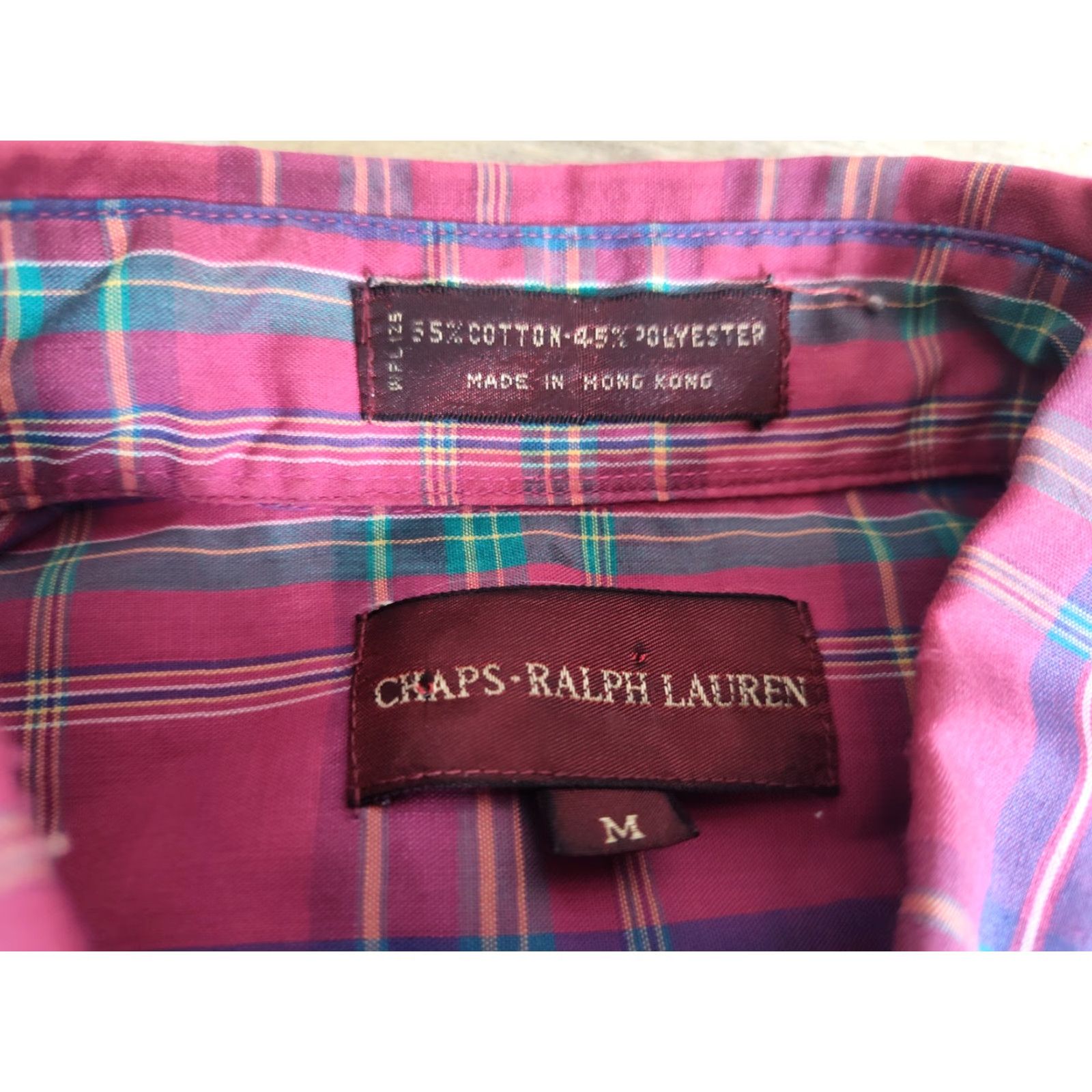 Chaps Vintage CHAPS Ralph Lauren plain Button Down Long Sleeve Shirt Men's Size M Size US M / EU 48-50 / 2 - 6 Thumbnail