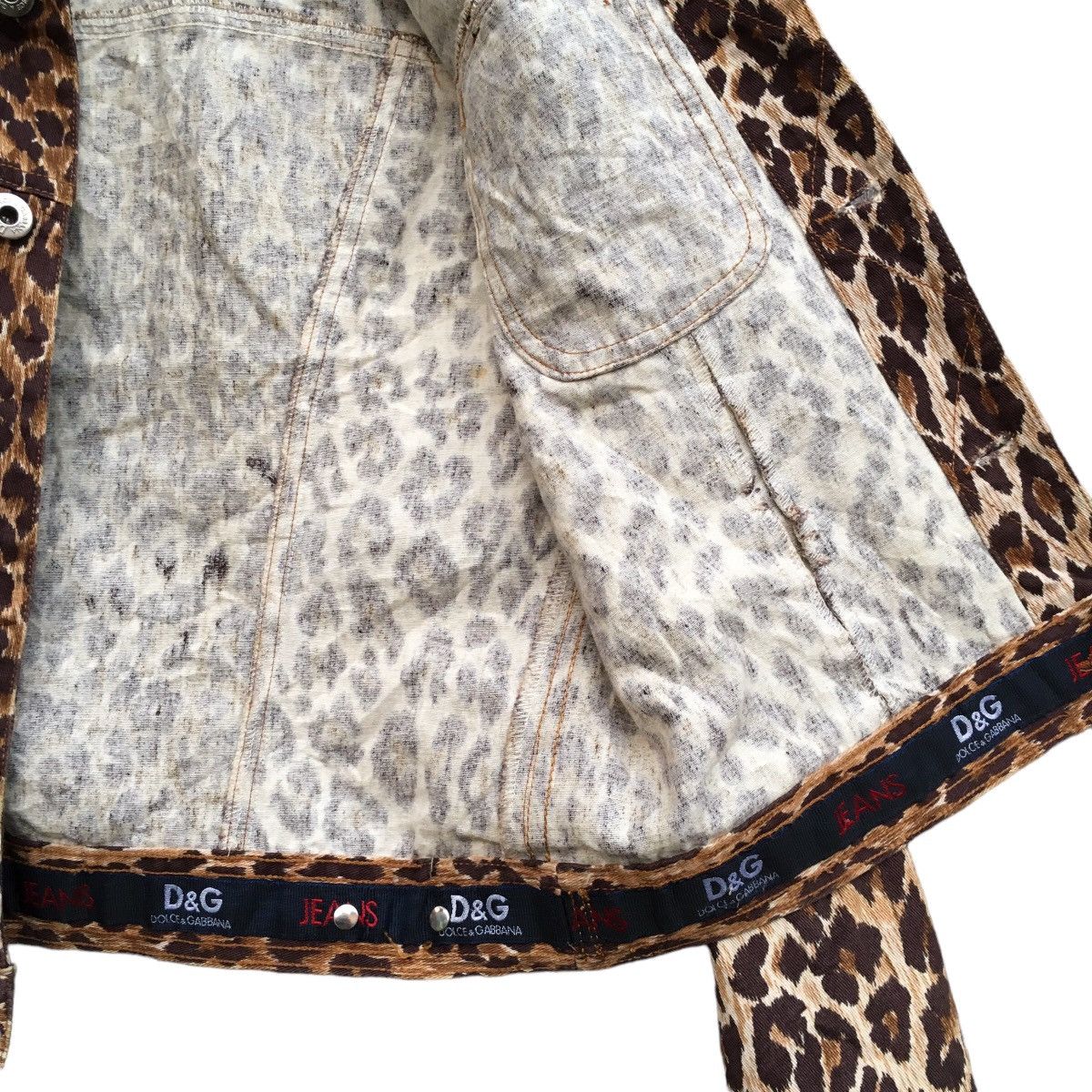 Dolce & Gabbana × Vintage Vintage Dolce And Gabbana ITTIERRE Leopard Trucker Jacket Size M / US 6-8 / IT 42-44 - 7 Thumbnail