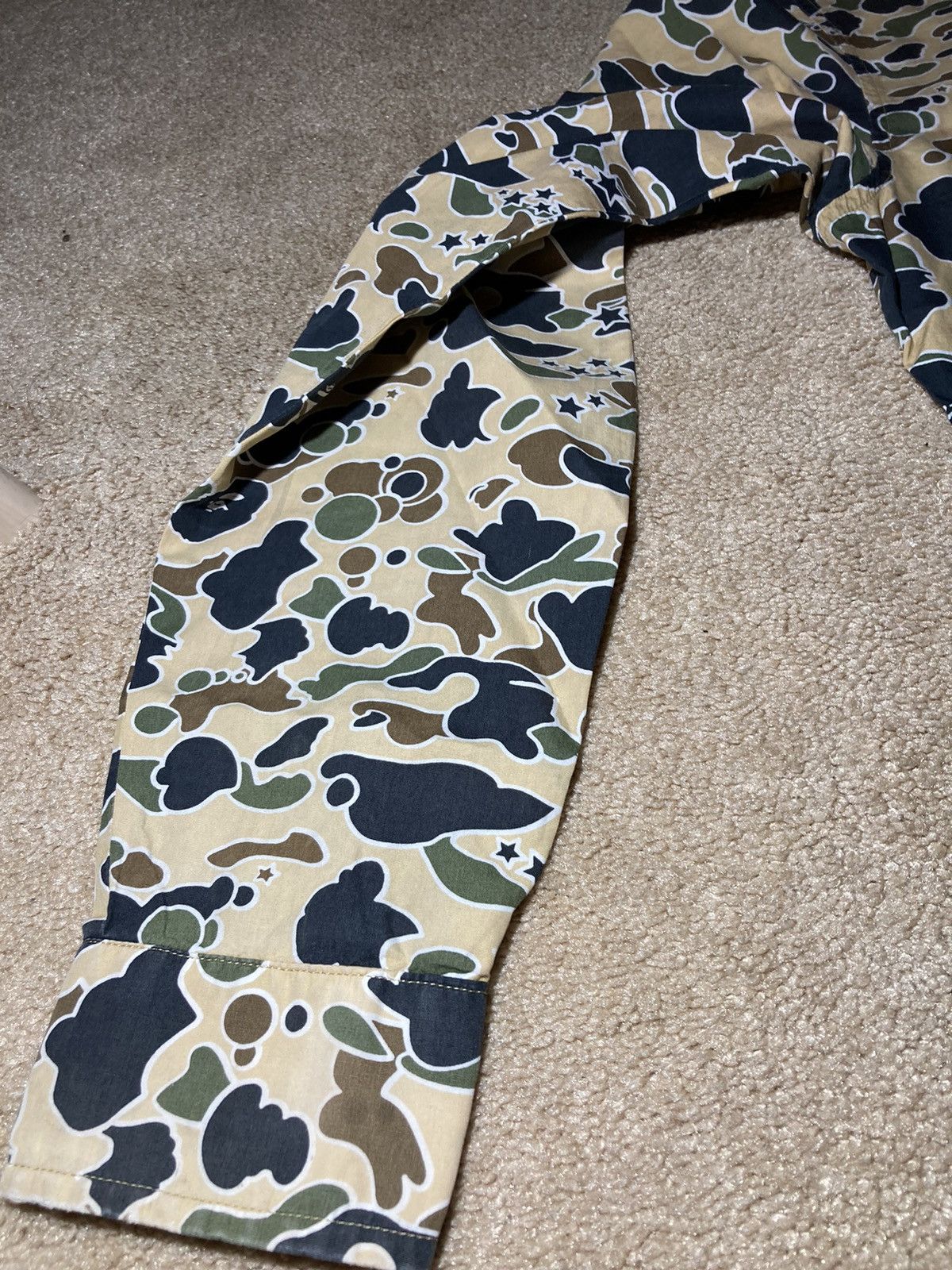 Bape 2003 Bape Psyche Camo Button Up Crazy First Camo OG Vintage Size US L / EU 52-54 / 3 - 12 Thumbnail