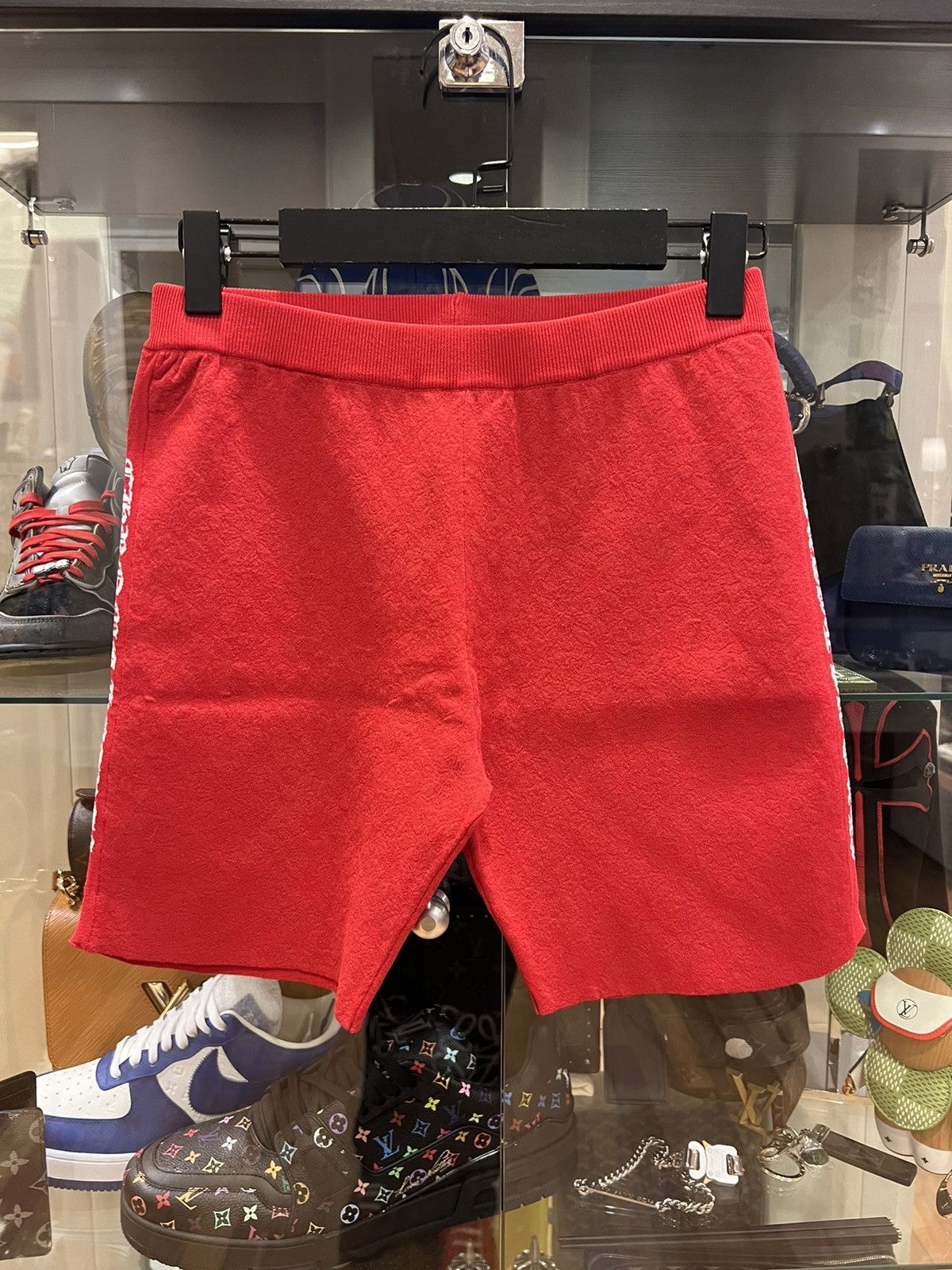 Chrome Hearts Chrome Hearts Monogram Short Leggings Monogram Red Size 26" / US 2 / IT 38 - 1 Thumbnail