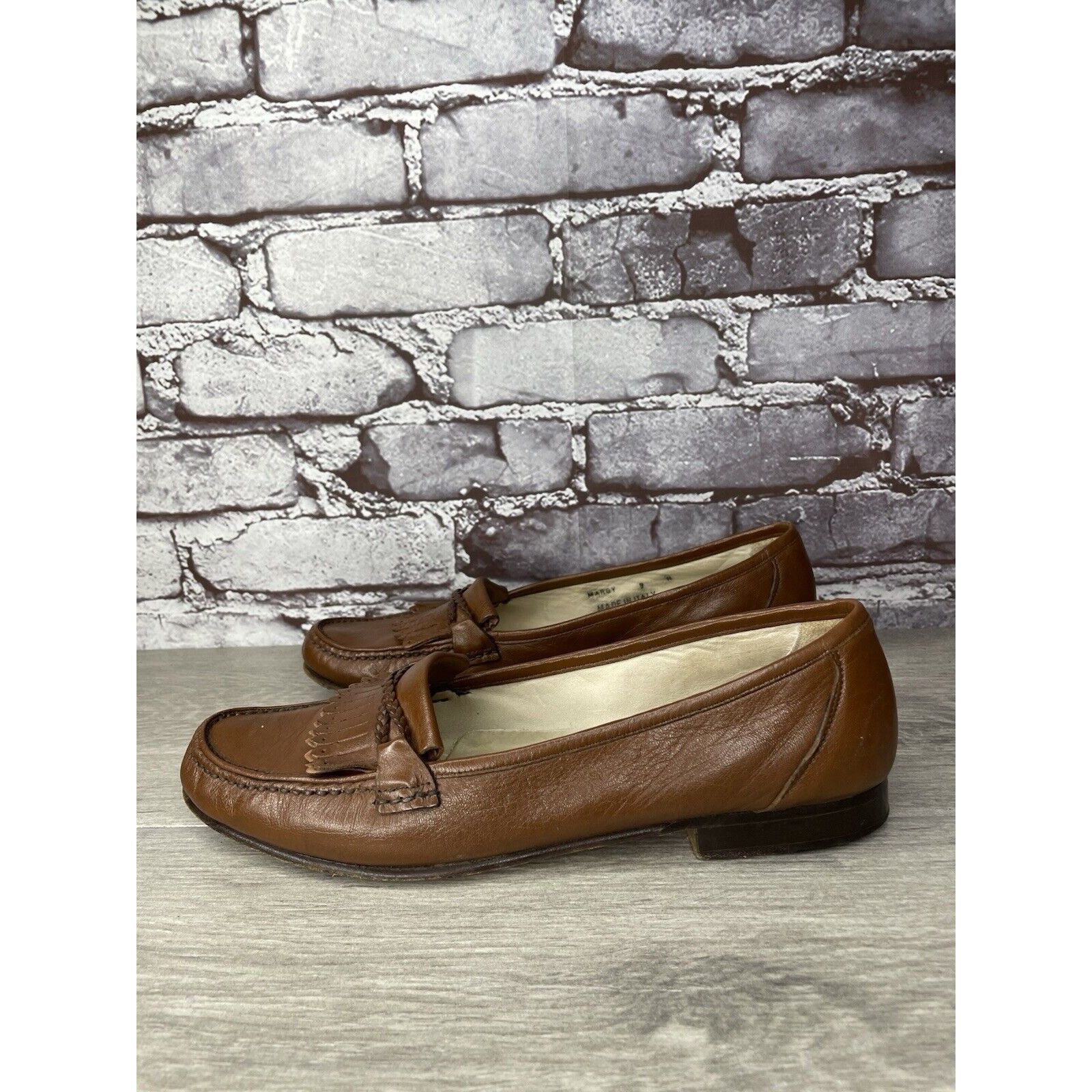 Bally Bally Margy Brown Leather Kiltie Braided Slip On Loafers Sho Size US 9 / IT 39 - 1 Thumbnail