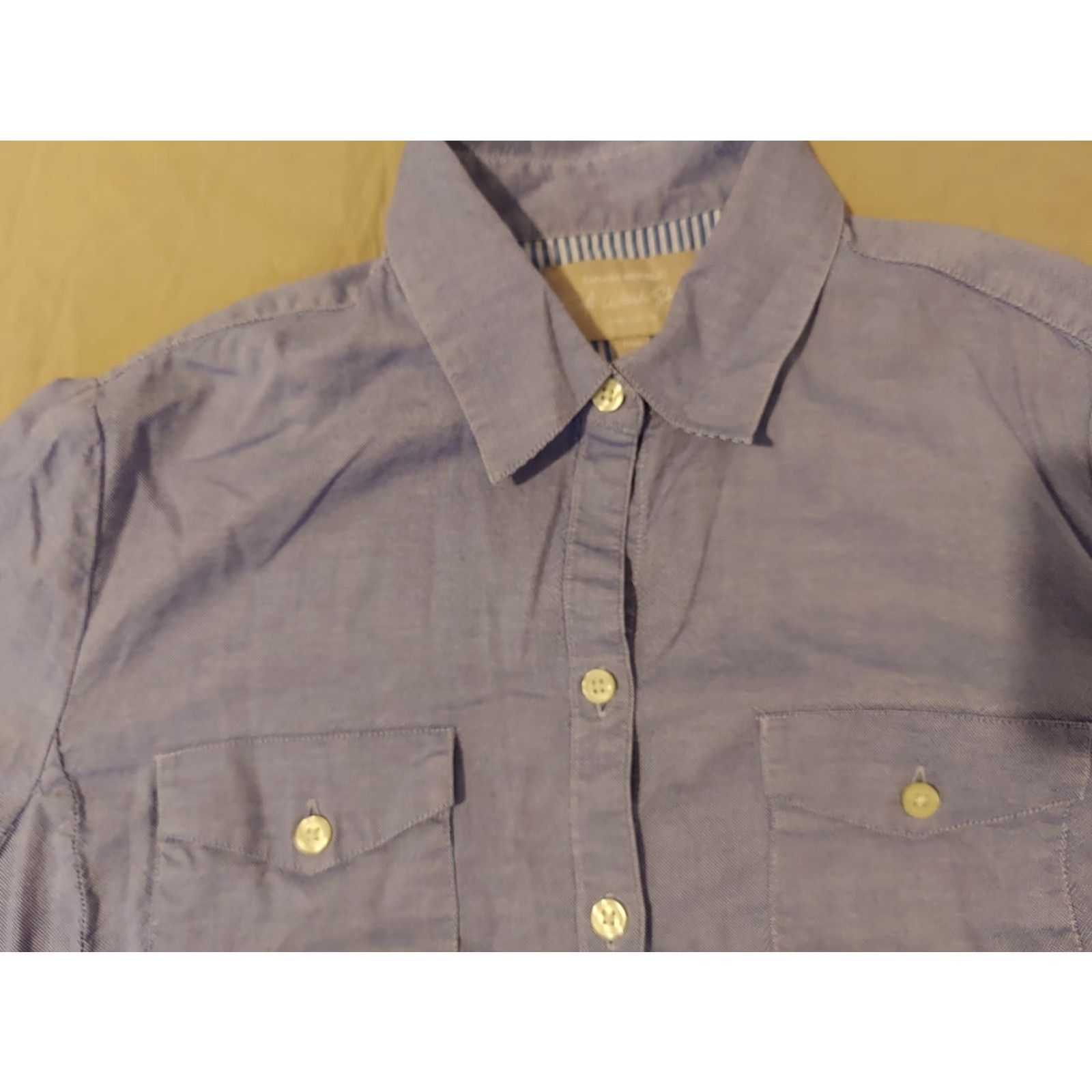 Banana Republic Womens Banana Republic Dress Shirt L Large Blue Button Cotton Blouse Size L / US 10 / IT 46 - 2 Thumbnail