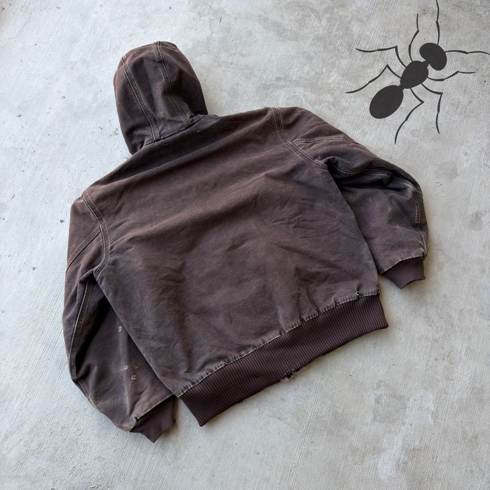 Carhartt × Vintage Carhartt J130 DKB brown hooded work wear jacket Size US M / EU 48-50 / 2 - 6 Thumbnail