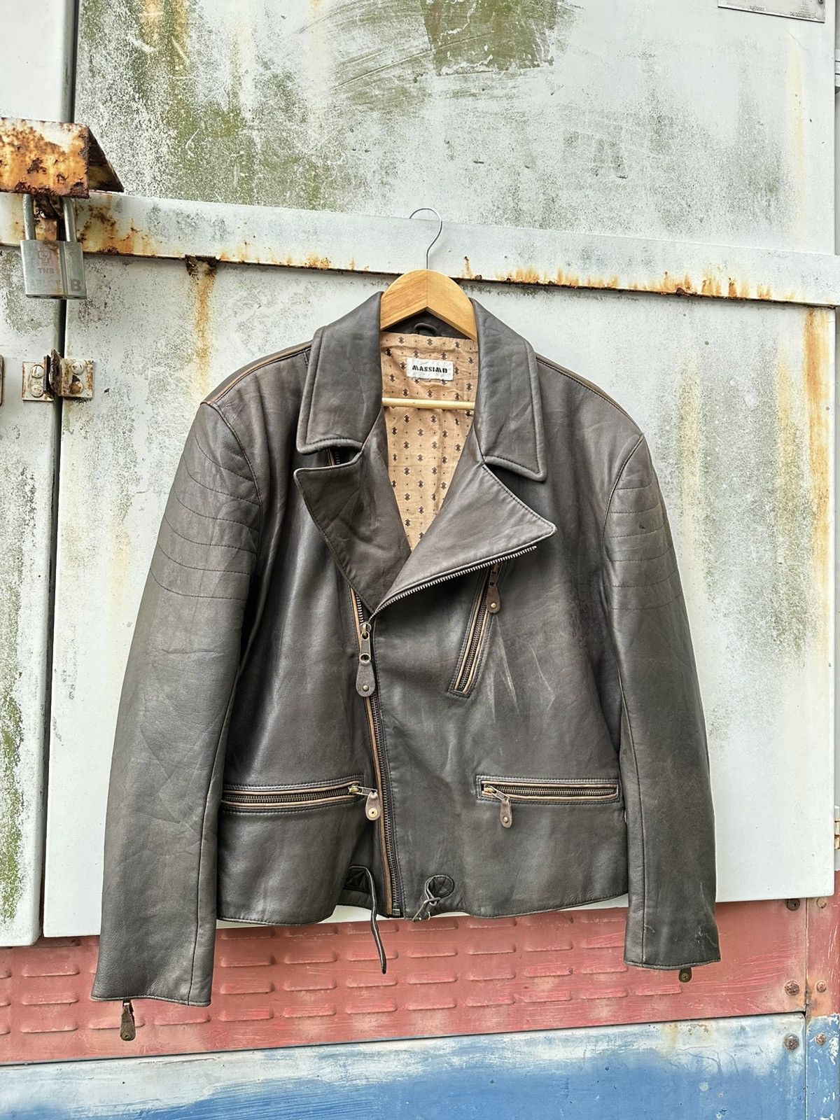 Massimo Osti Massimo Double Collar Leather Jacket Size US M / EU 48-50 / 2 - 5 Thumbnail