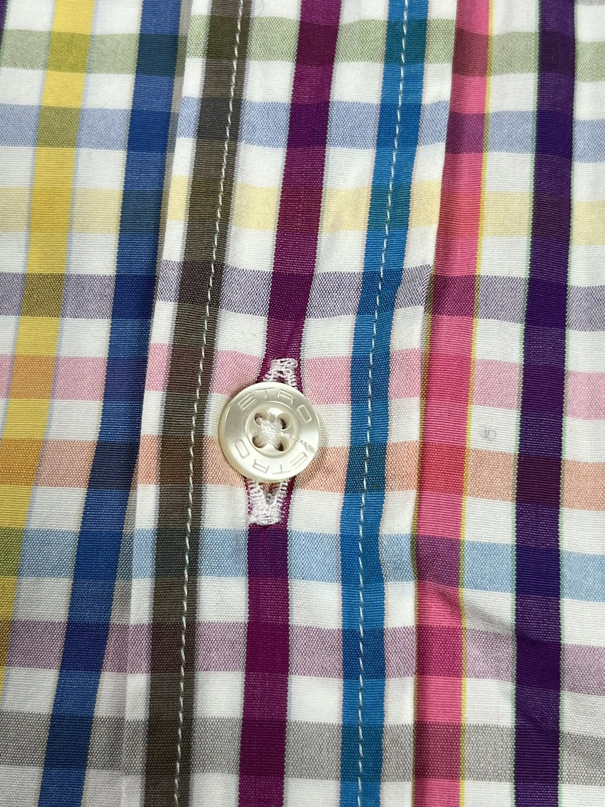 Etro Etro Multicolor Checkered luxury longsleeve shirt Size US XL / EU 56 / 4 - 5 Thumbnail