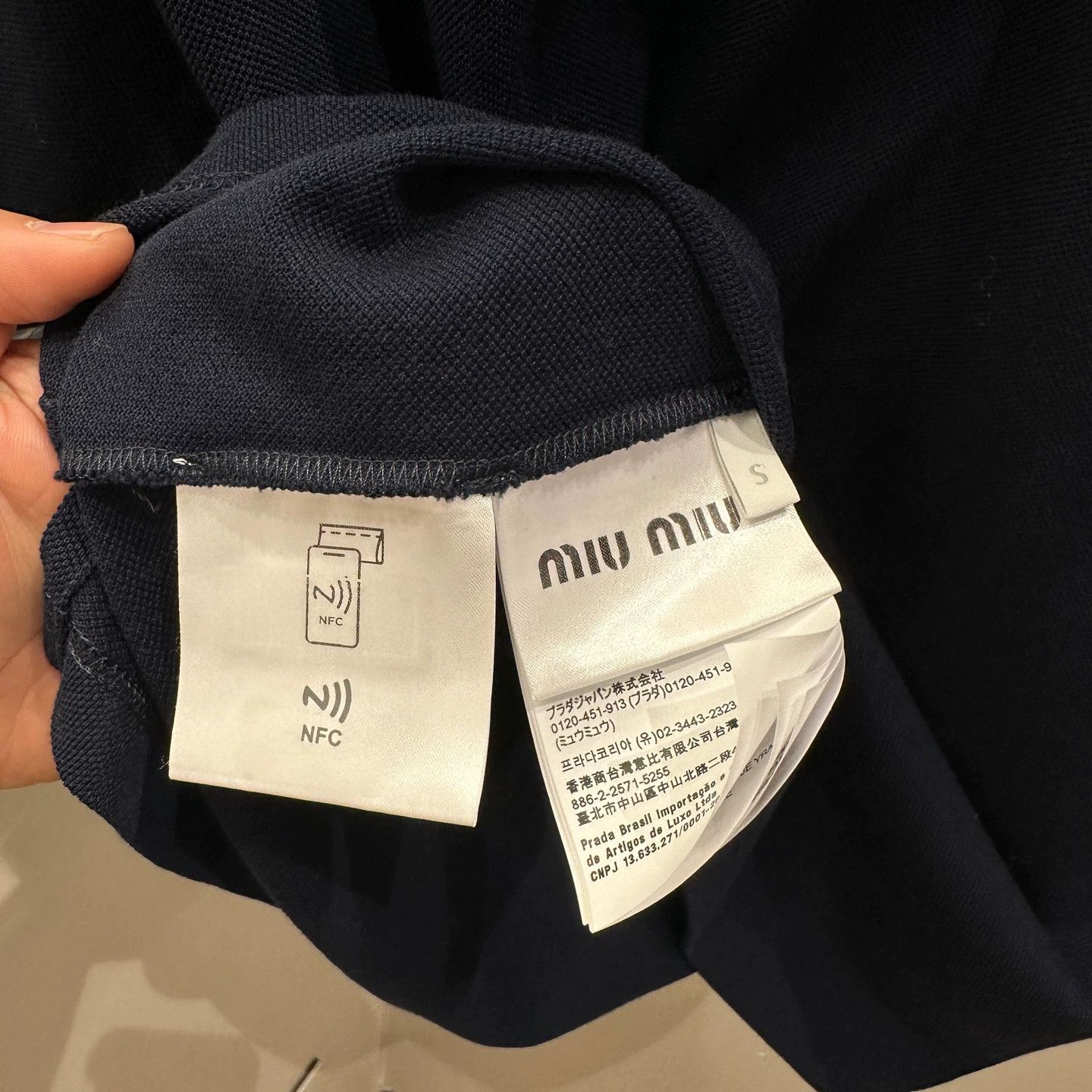 Miu Miu Miu Miu mar418 25SS tartan collar logo short-sleeve Polo S Size S / US 4 / IT 40 - 4 Thumbnail