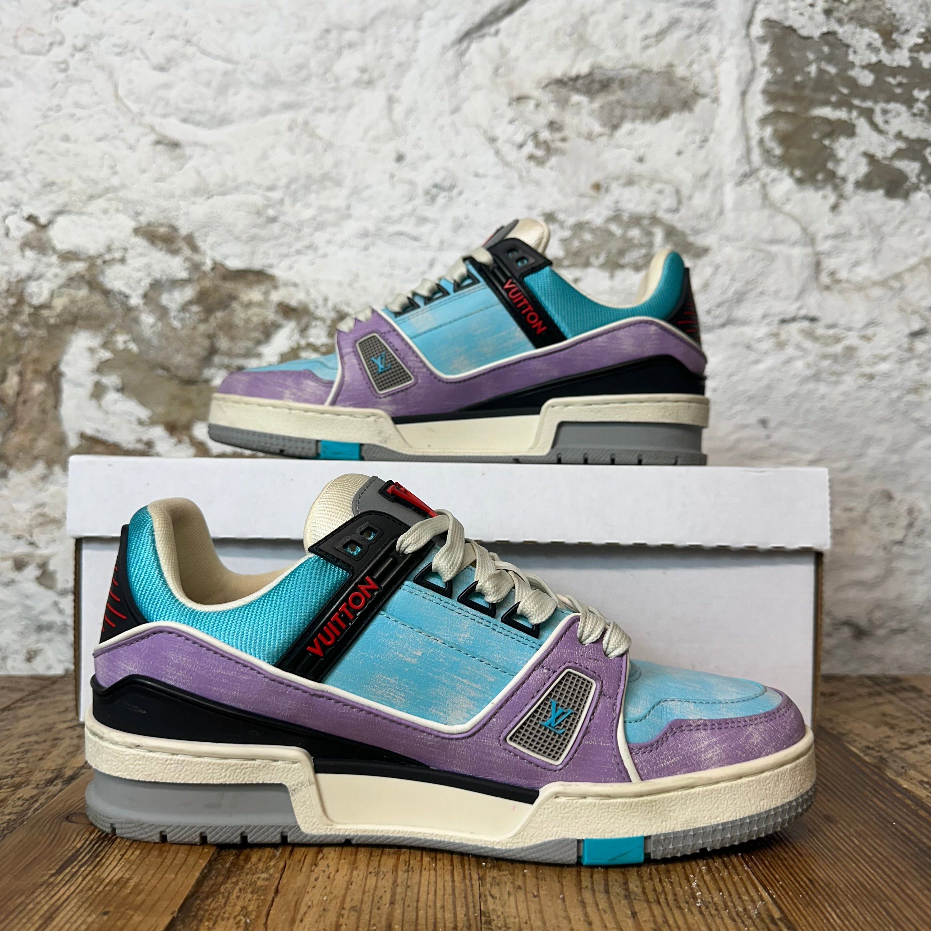 Louis Vuitton Louis Vuitton Lavender Blue Trainer Sneaker Sz 5 (37) Size US 5 / EU 37 - 2 Thumbnail