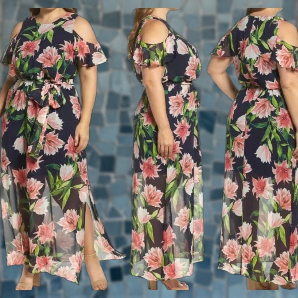 sachin and babi light blue dress NWT Eliza J Floral Chiffon Faux Wrap Midi Dress Women's Pink Size 12