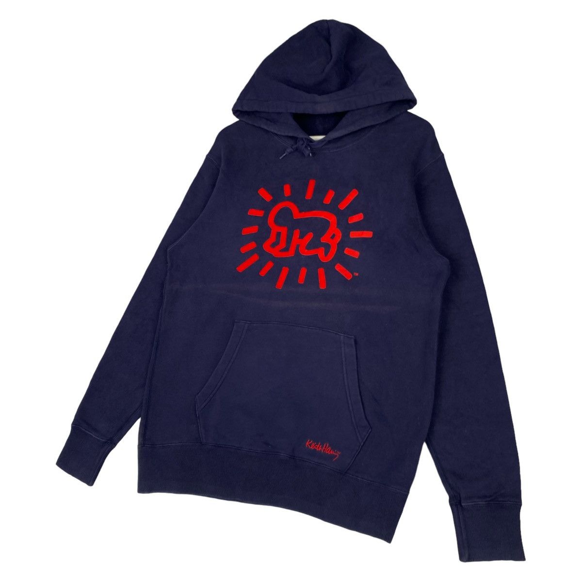 Keith Haring × Vintage Vintage SPRZNY Keith Haring Hoodie Navy Size L Size US L / EU 52-54 / 3 - 2 Thumbnail