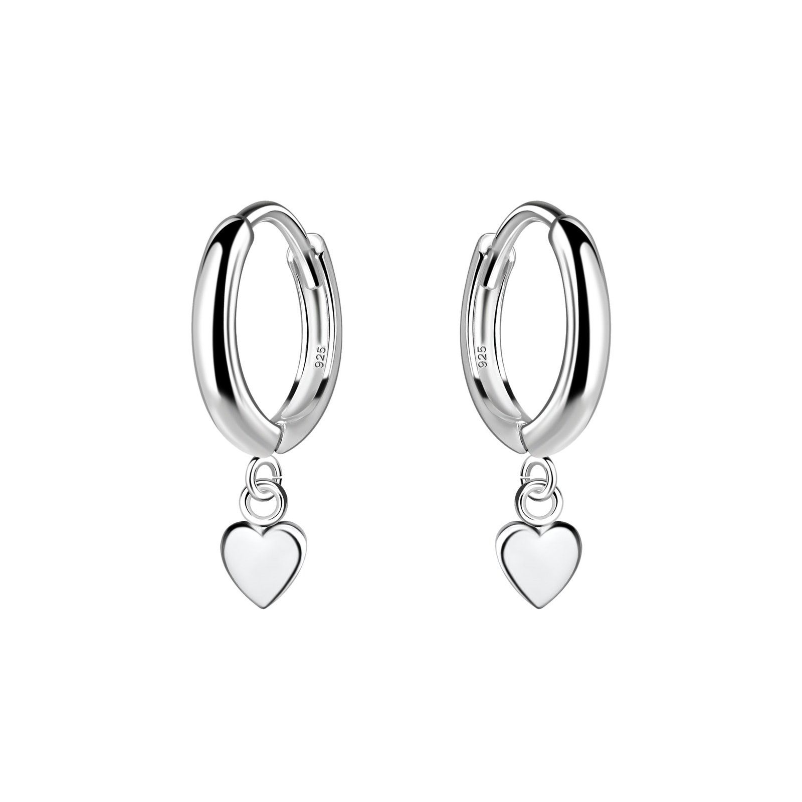 & Other Stories Silver Heart Charm Huggie Earrings Size ONE SIZE - 1 Preview