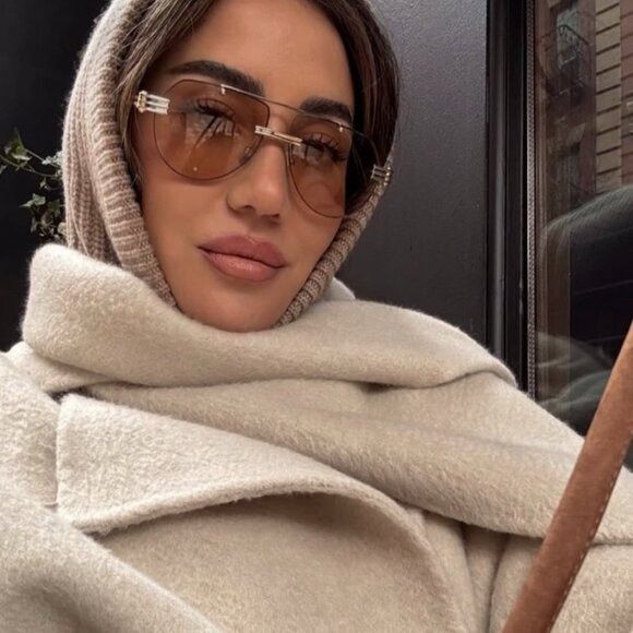 Bottega Veneta Bottega Veneta BV1342S 002 Sunglasses Silver/Gold Aviator Size ONE SIZE - 1 Thumbnail