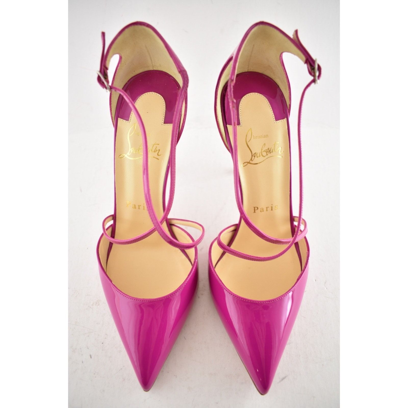 Christian Louboutin Christian Louboutin Cross Blake 100 Patent Indian Rose Size US 6.5 / IT 36.5 - 7 Thumbnail