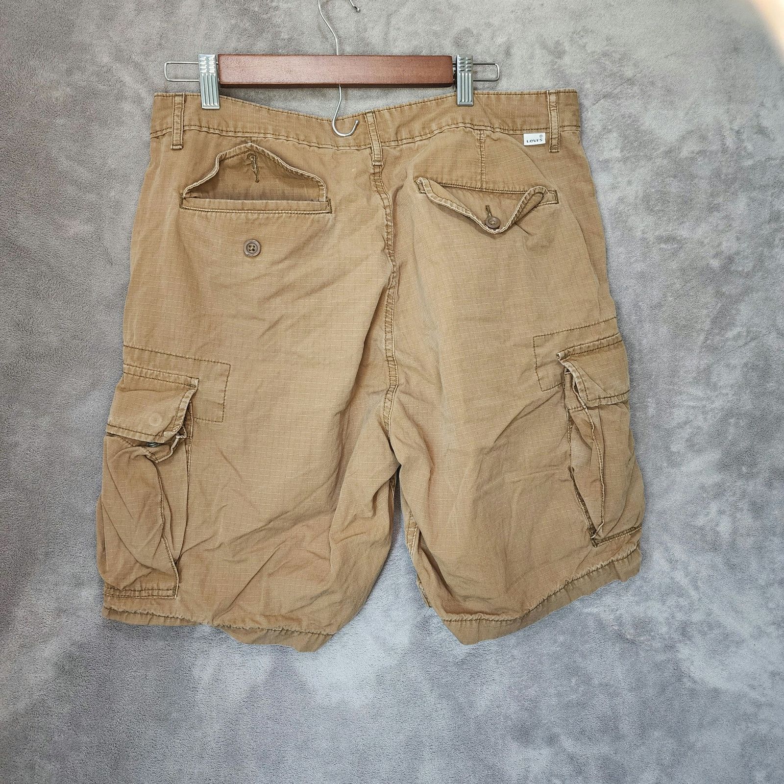 Levi's Levi's Strauss Rip-Stop Cargo Khaki Shorts 34" Waist Size US 34 / EU 50 - 2 Thumbnail