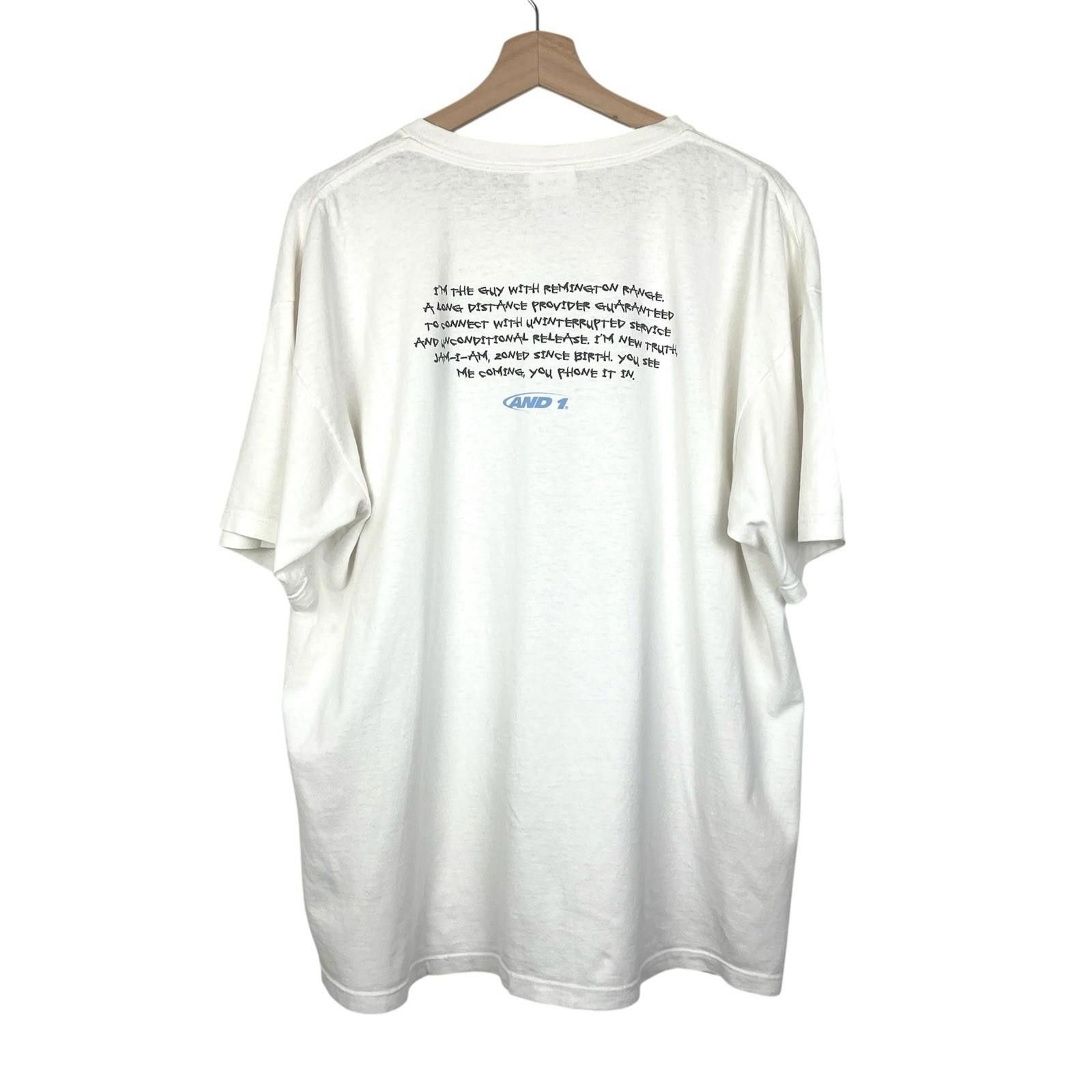 JW Anderson Vintage 2000s Y2K And 1 Street Basketball White T Shirt XL Size US XL / EU 56 / 4 - 5 Thumbnail