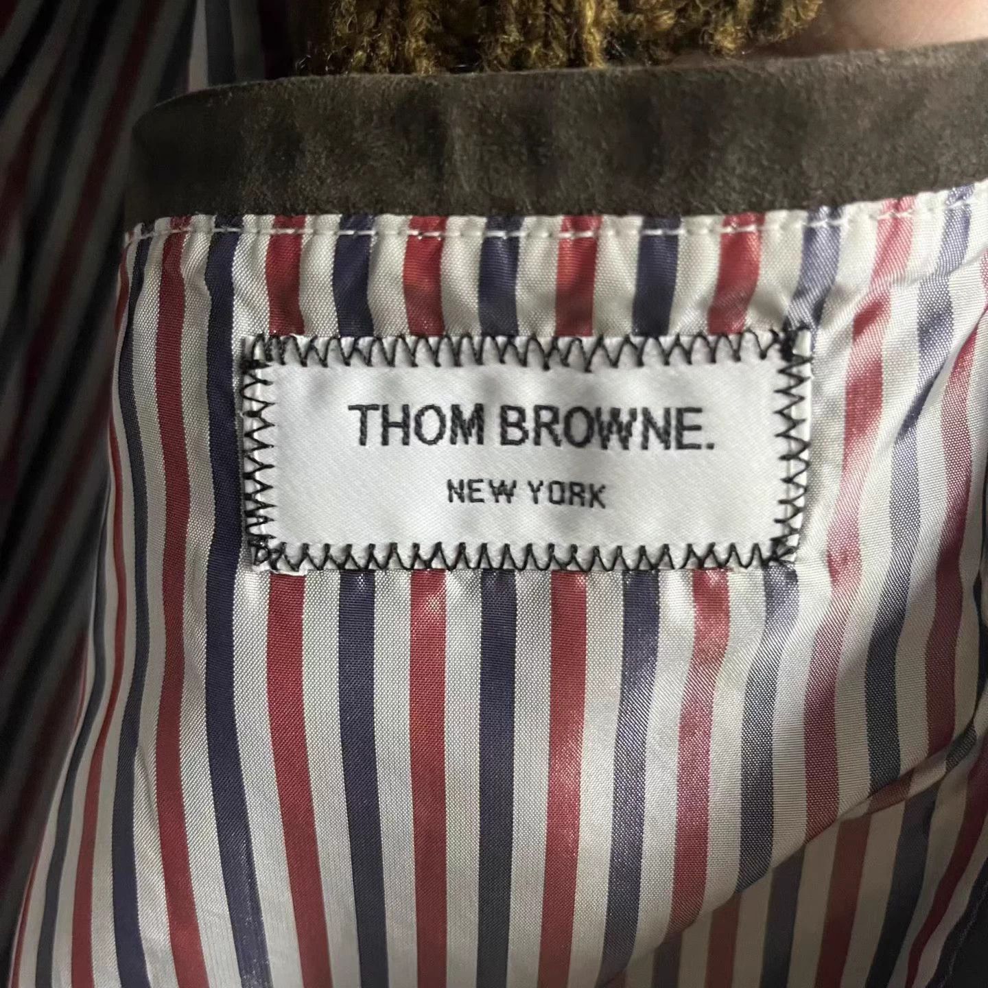Thom Browne Thom Browne Color Blocked Leather Stand Collar Zip Size US L / EU 52-54 / 3 - 5 Thumbnail