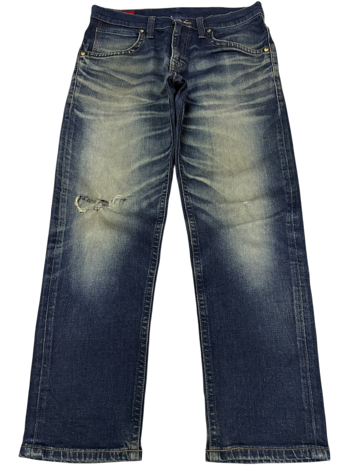 Edwin Vtg Edwin Blue Trip Japan Distressed Jeans Size US 30 / EU 46 - 1 Thumbnail