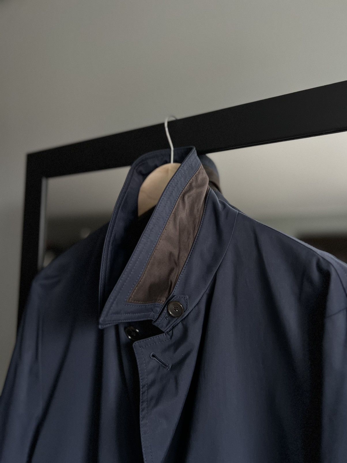Hugo Boss Hugo Boss Water-Repellent Navy Long Short Coat Size US M / EU 48-50 / 2 - 7 Thumbnail