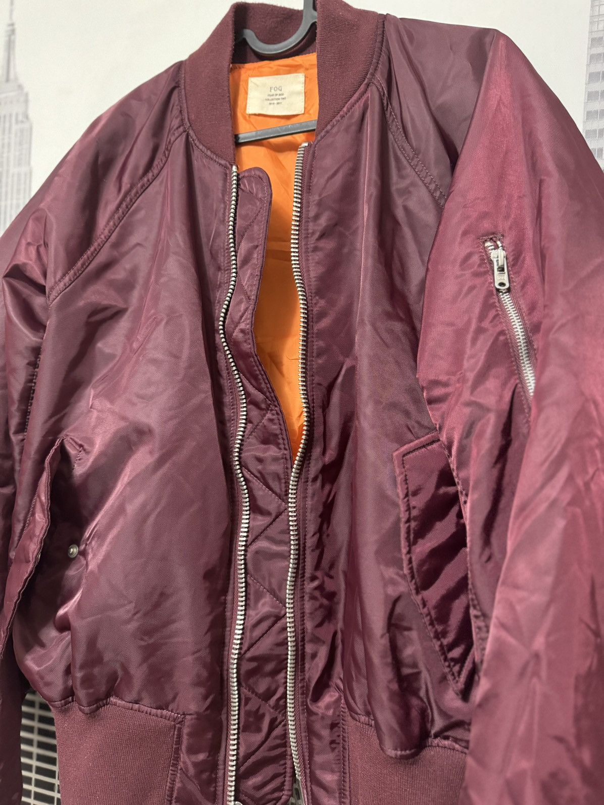 Fear of God FOG Fear of God Bomber Jacket Collection Two Burgundy SZ S🔥 Size US S / EU 44-46 / 1 - 2 Thumbnail