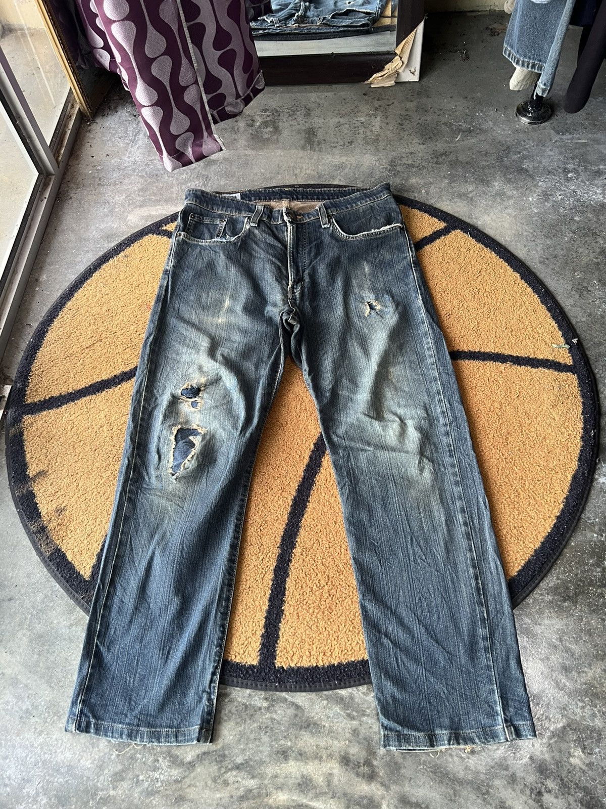 Edwin 🔥Vintage Edwin S403 Distressed Denim Size US 35 - 1 Thumbnail