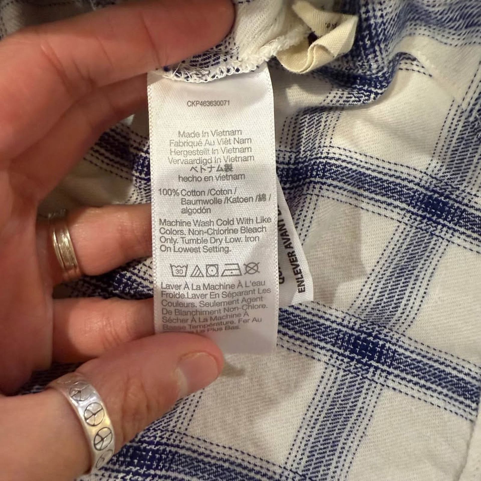 Madewell Madewell Flannel Crop Boxy Long Sleeve Shirt Women's Small Size S / US 4 / IT 40 - 4 Thumbnail