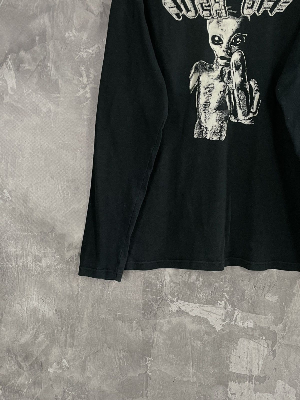 20471120 × If Six Was Nine Vintage “Fuck Off” Logo Alien Print Glamour Y2K Long Sleeve Size US M / EU 48-50 / 2 - 5 Thumbnail