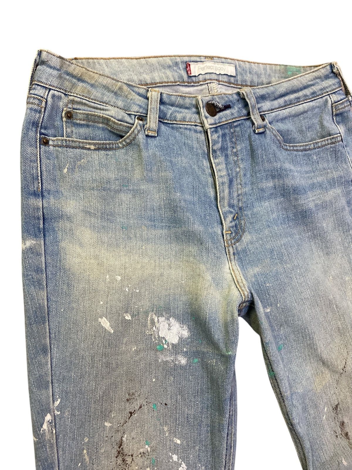 If Six Was Nine × Levi's × Levi's Vintage Clothing Vintage Levi’s Paint Splatter Flared Denim Size US 31 - 3 Thumbnail