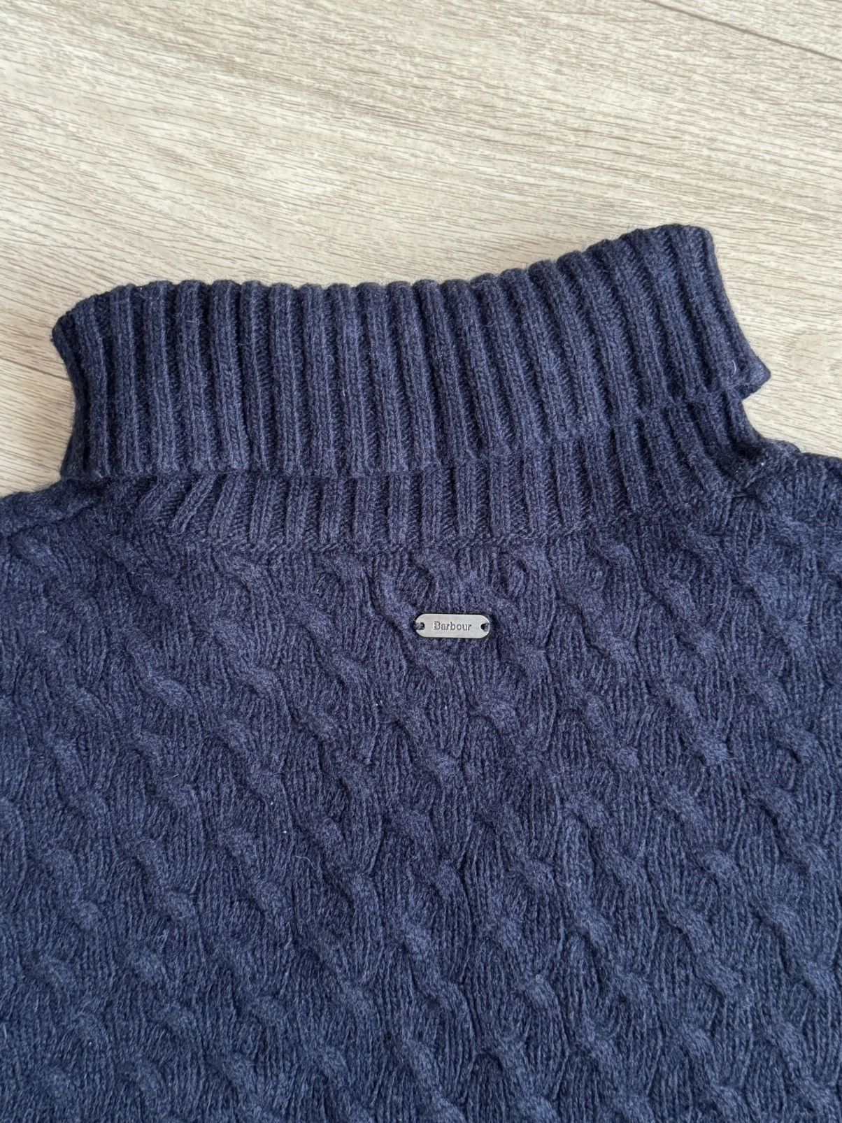 Barbour 🔷Women’s Barbour Wool Golf Cable Knitted Sweater 90s🔷 Size L / US 10 / IT 46 - 6 Thumbnail