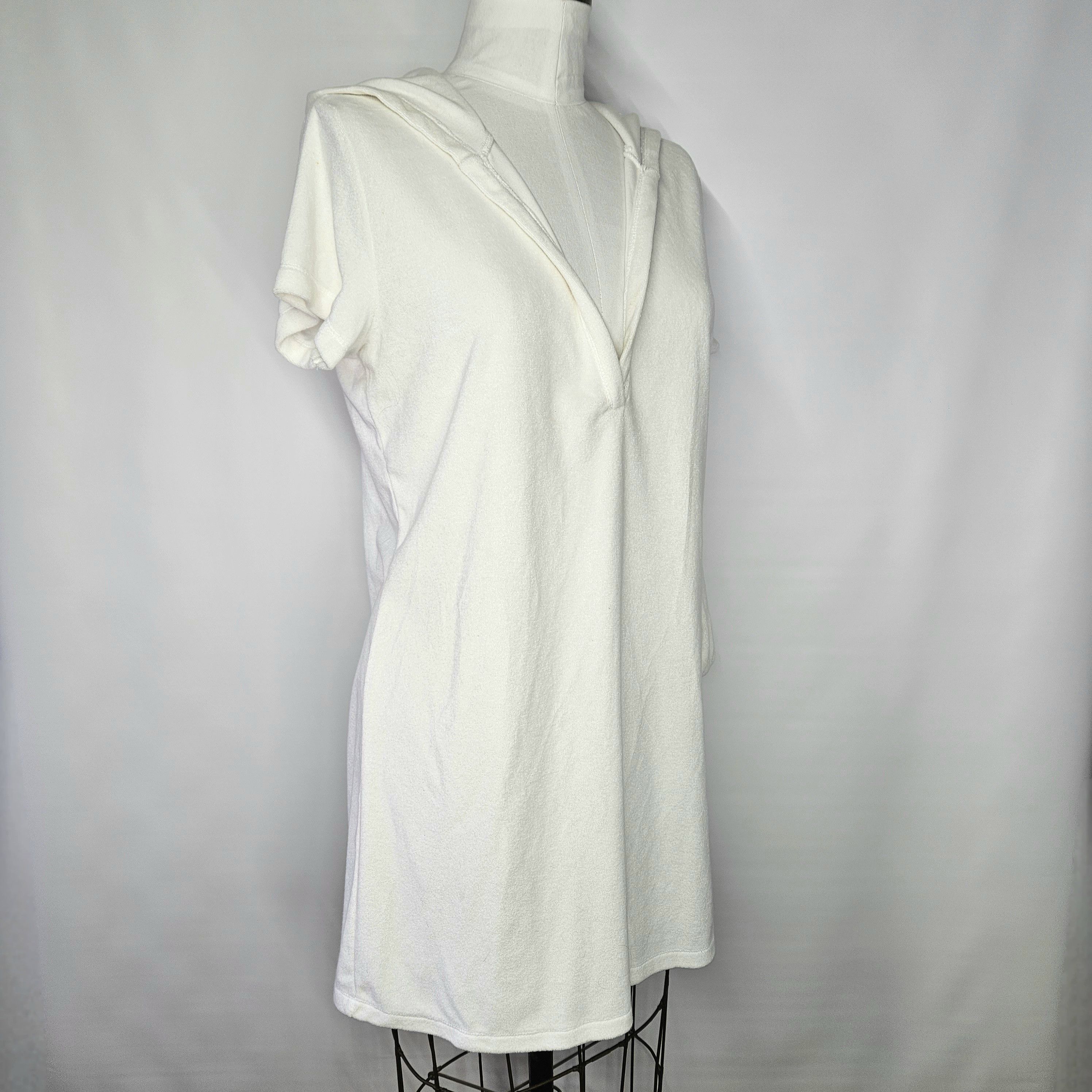 Van Heusen Van Heusen Size L NEW Cover-Up White Terry Cloth Dress VNeck Size L / US 10 / IT 46 - 5 Thumbnail