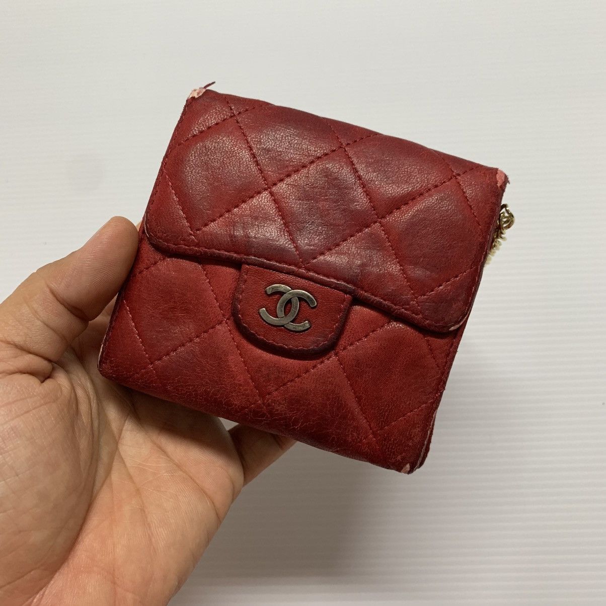 Chanel Chanel Red Leather Wallet Size ONE SIZE - 6 Thumbnail