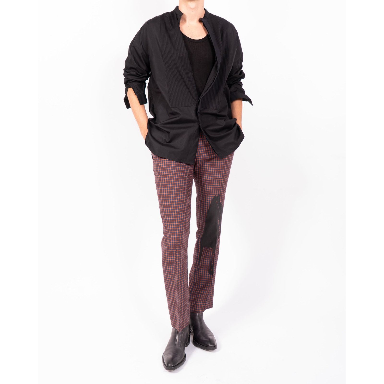 Haider Ackermann SS13 Oversized Plisse Detail Shirt in Black Cotton Size US S / EU 44-46 / 1 - 7 Thumbnail