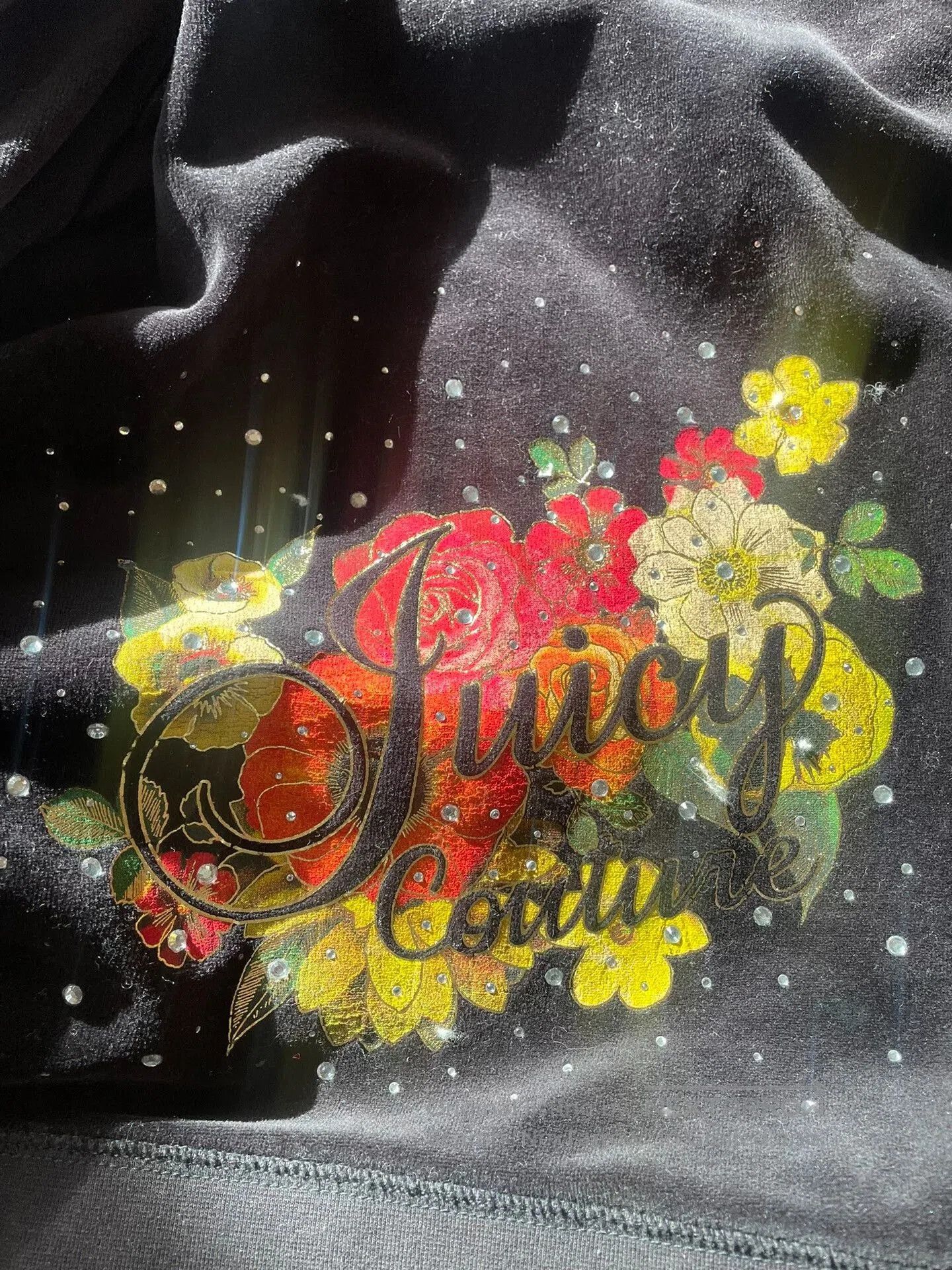 Juicy Couture Juicy Couture Black Velvet Tracksuit Set. Size M / US 6-8 / IT 42-44 - 7 Thumbnail