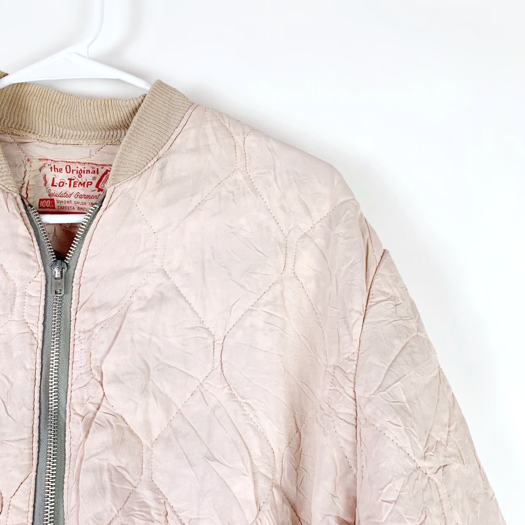 Vintage VINTAGE Lo-Temp Jacket Womens XL Pink Quilted Taffeta Zip Original 1950s Size XL / US 12-14 / IT 48-50 - 6 Thumbnail