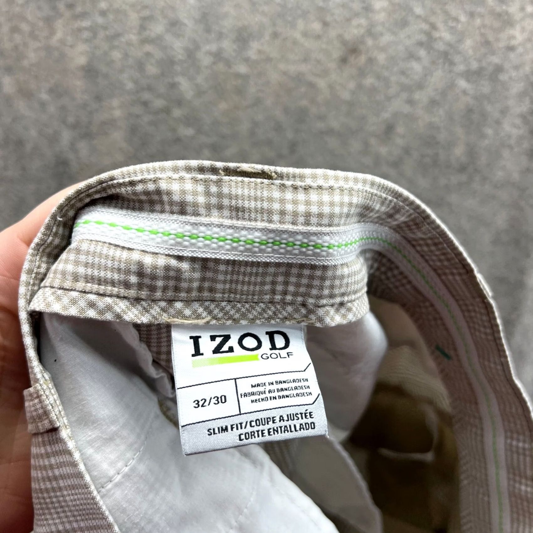 Izod IZOD Pants Men 32x30 Adult Khaki Chino Pleated Tan Beige Glen Check Vintage Golf Circle Size US 32 / EU 48 - 3 Thumbnail