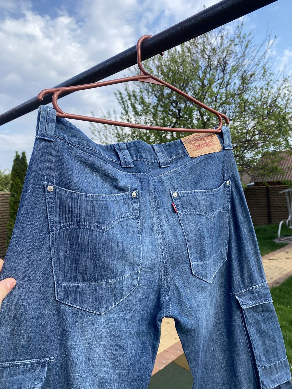Levi's × Vintage Levi’s 617 Vintage Cargo Jeans, Y2K Levi’s Utility Denim, Size US 34 / EU 50 - 5 Thumbnail