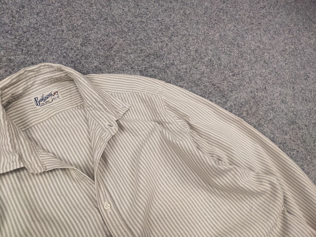 Bevilacqua Bevilacqua Italy Design Vintage casual striped button shirt Size US XL / EU 56 / 4 - 5 Thumbnail