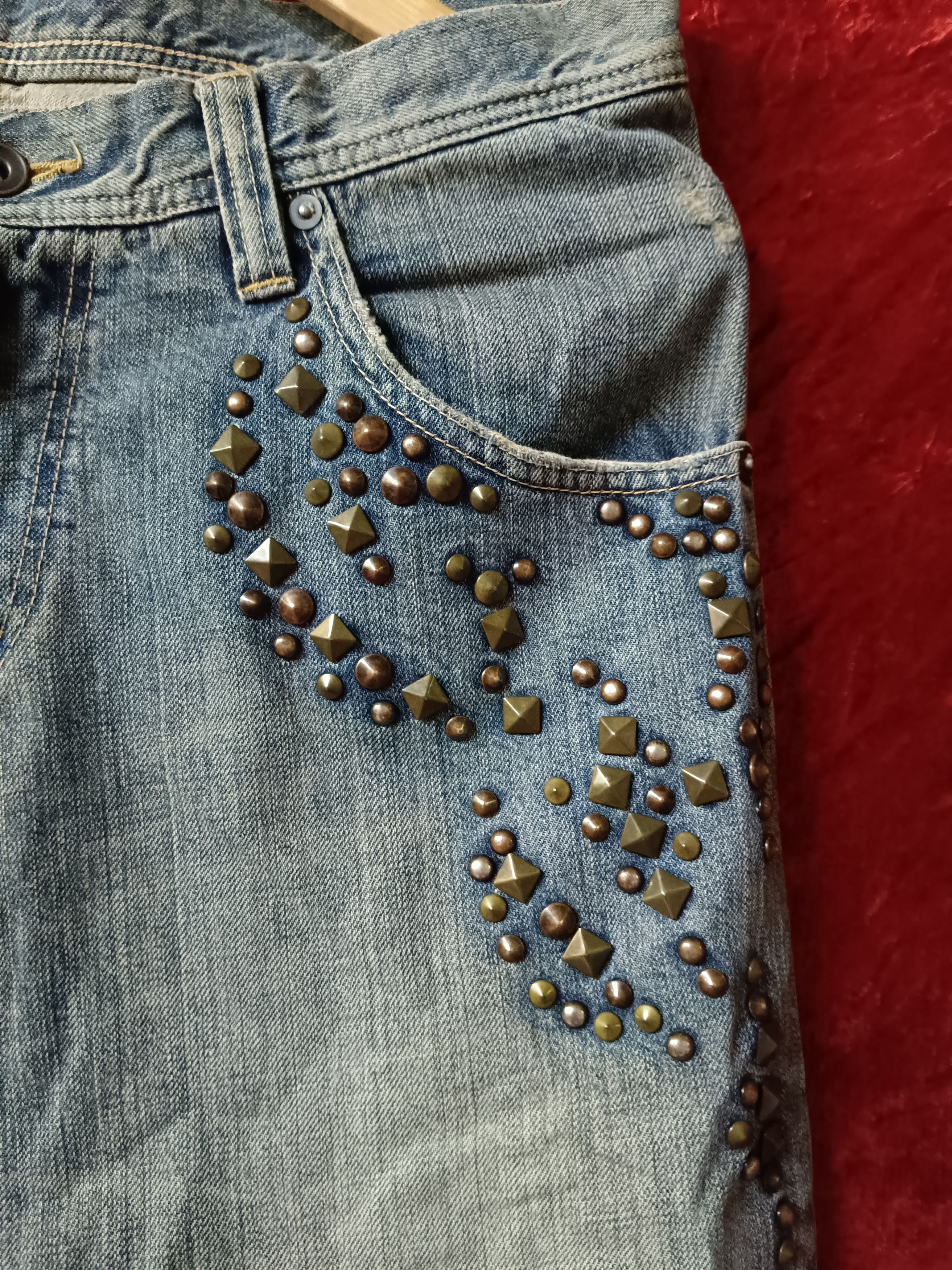Japanese Brand × Tete Homme × Vintage Studded Short Jeans Size US 32 / EU 48 - 9 Thumbnail