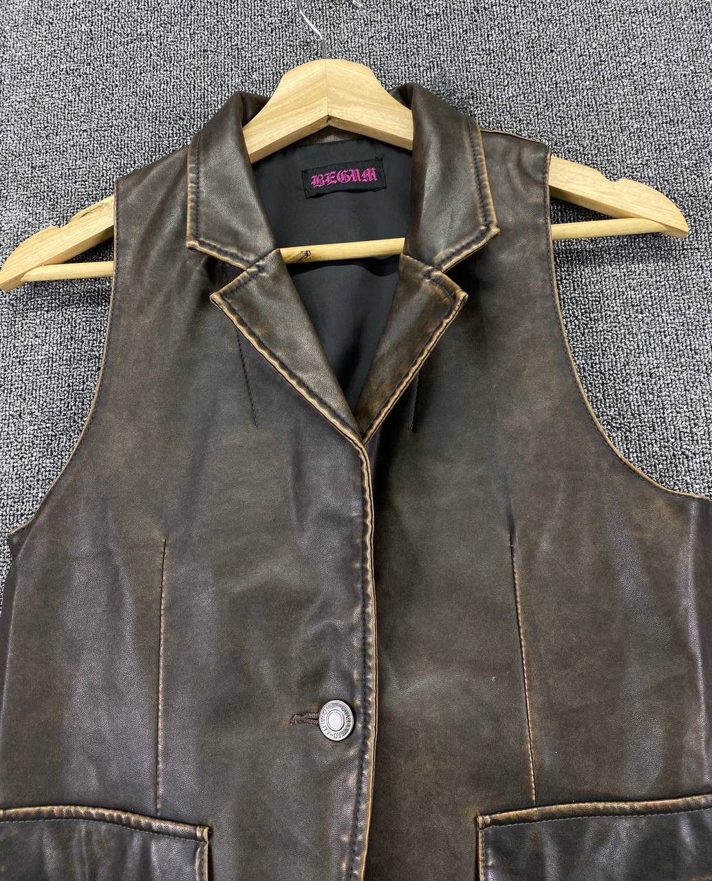 Japanese Brand Vintage Rebilah Leather Vest Size L / US 10 / IT 46 - 4 Thumbnail