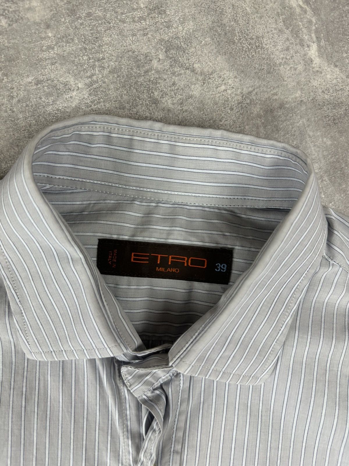 Etro Etro Mens Luxury Vintage Striped Shirt Button Up Size US L / EU 52-54 / 3 - 9 Thumbnail