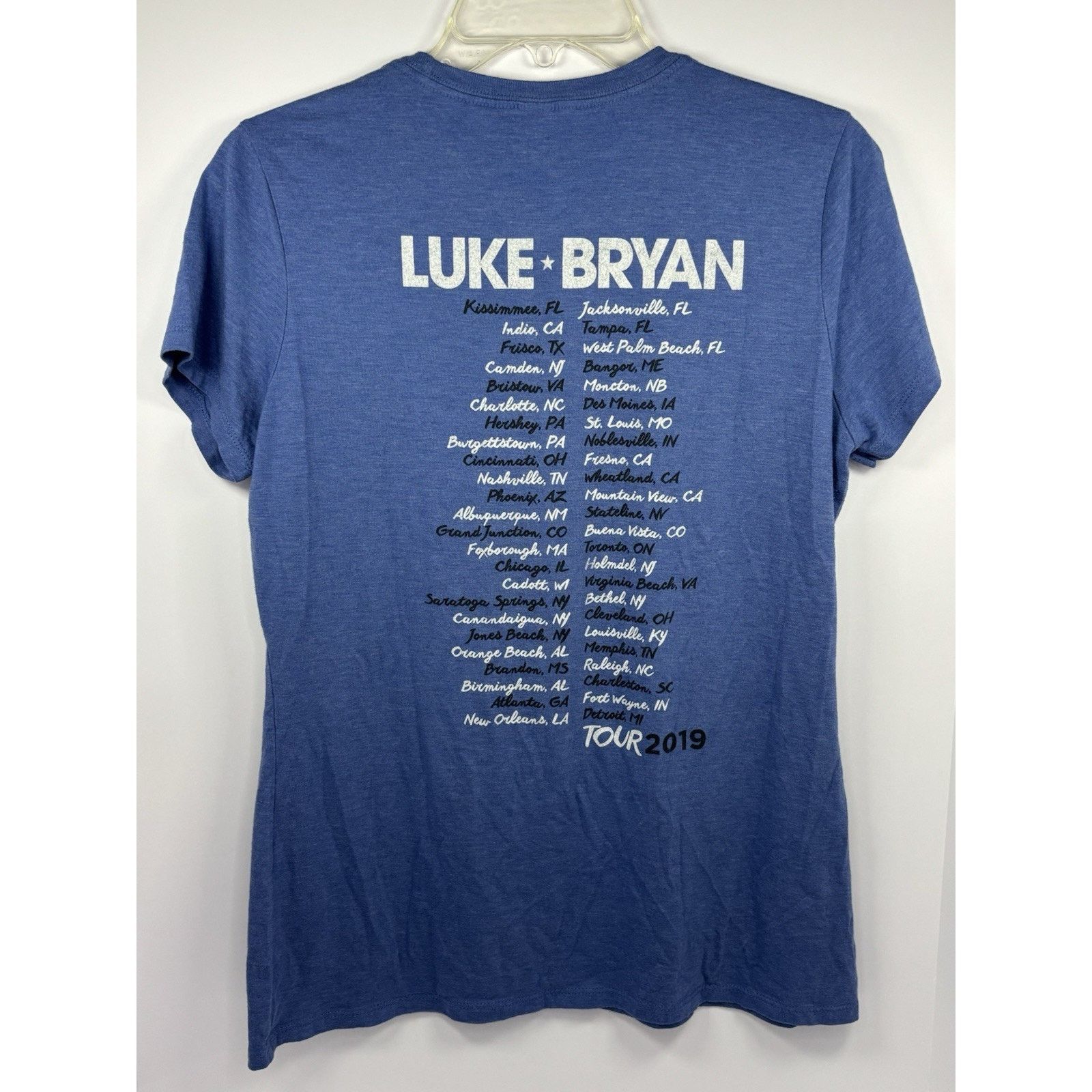The Unbranded Brand Luke Bryan 2019 Tour Tee Women’s Large Blue Graphic Concert Size L / US 10 / IT 46 - 9 Thumbnail