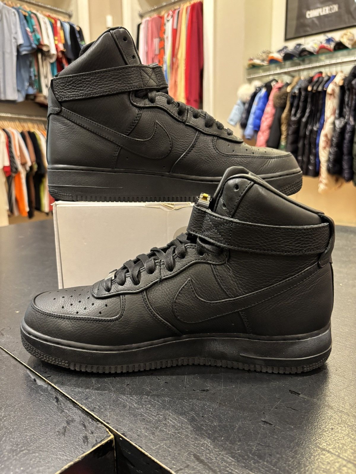 1017 ALYX 9SM × Nike Nike Air Force One High Alyx Triple Black Size US 11 / EU 44 - 5 Thumbnail