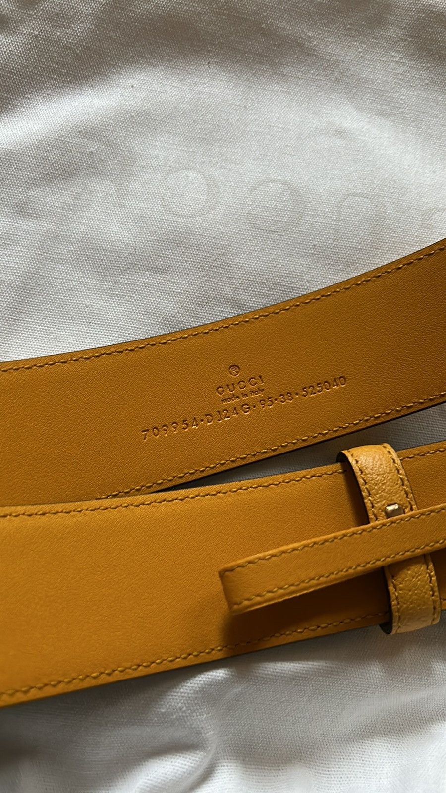 Gucci Gucci Belt 709954 G Memorable BUCKLE Two Tone Leather Belt Size 38 - 4 Thumbnail