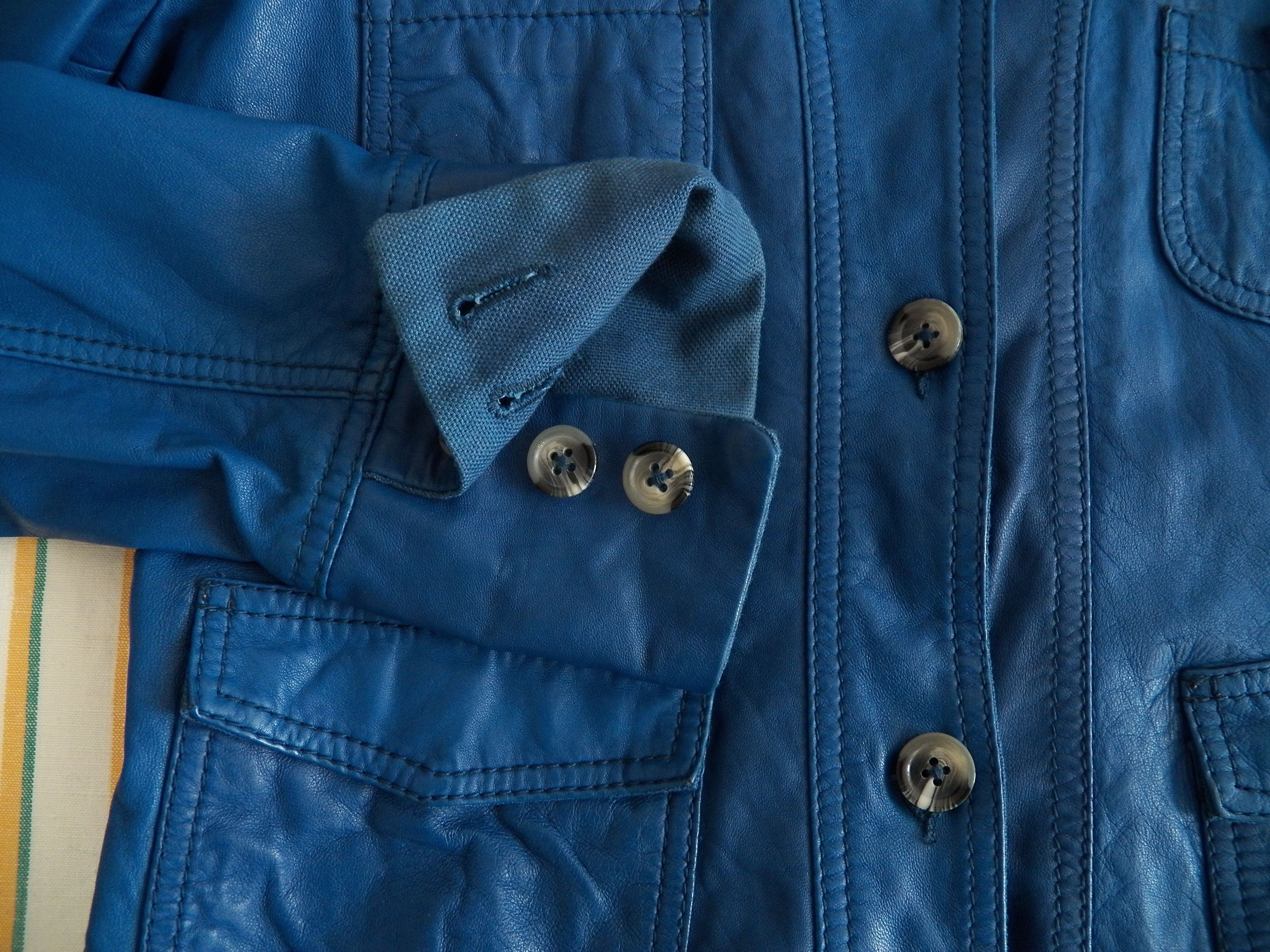 Other Leonardo Leather Button Up Designer Jacket Mandarin Collar Size XL / US 12-14 / IT 48-50 - 10 Thumbnail