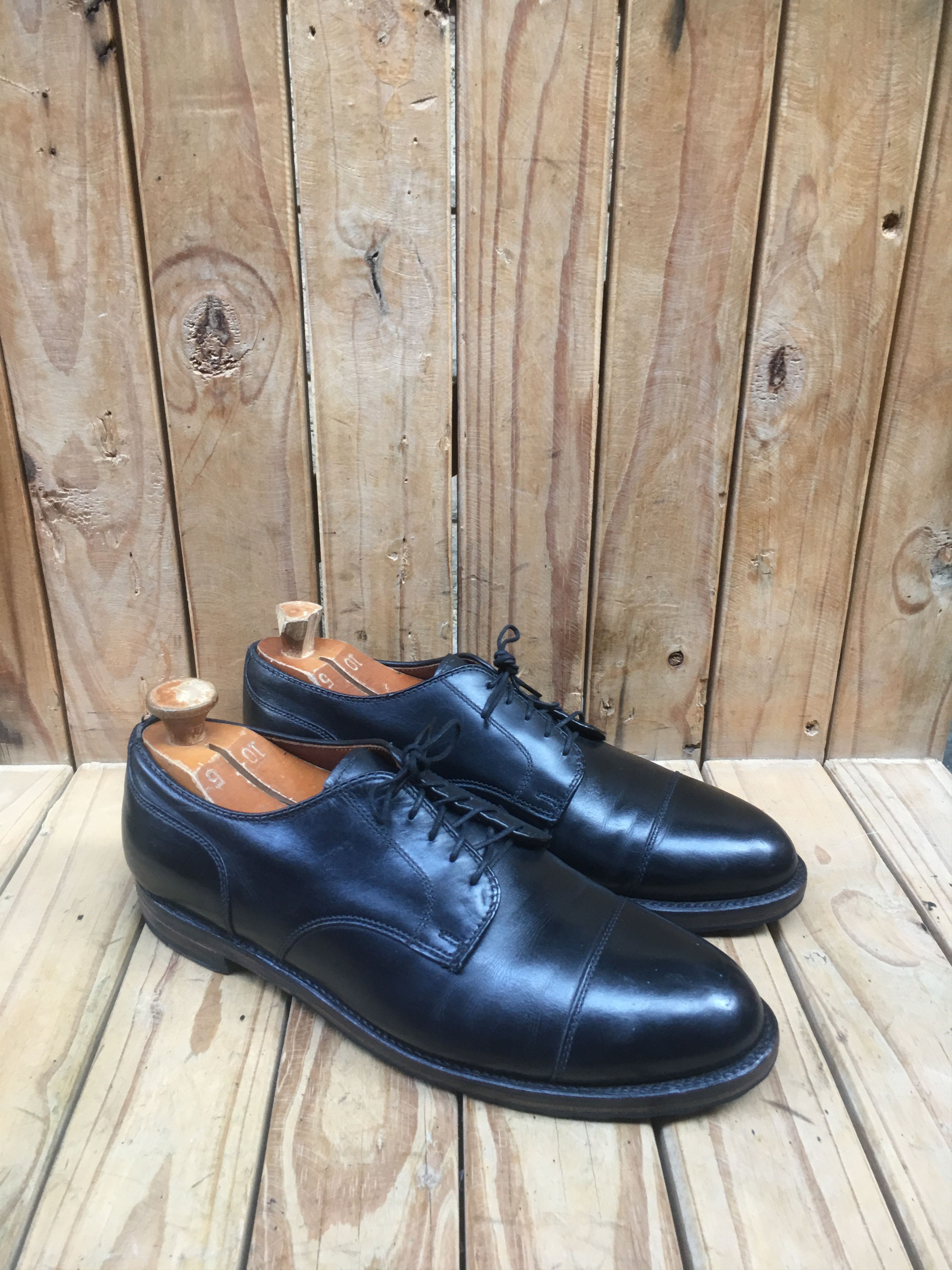 Alden Alden 971 captoe black leather dress shoes UK 9 B/D Size US 10 / EU 43 - 6 Thumbnail