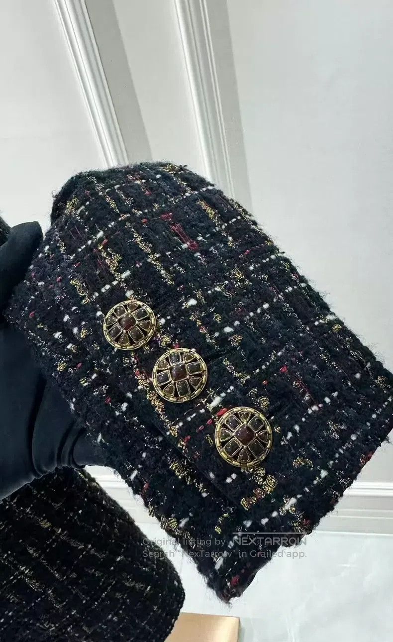 Chanel Chanel Egyptian series black gold silk tweed jacket Size XXS / US 00 / IT 34 - 9 Thumbnail