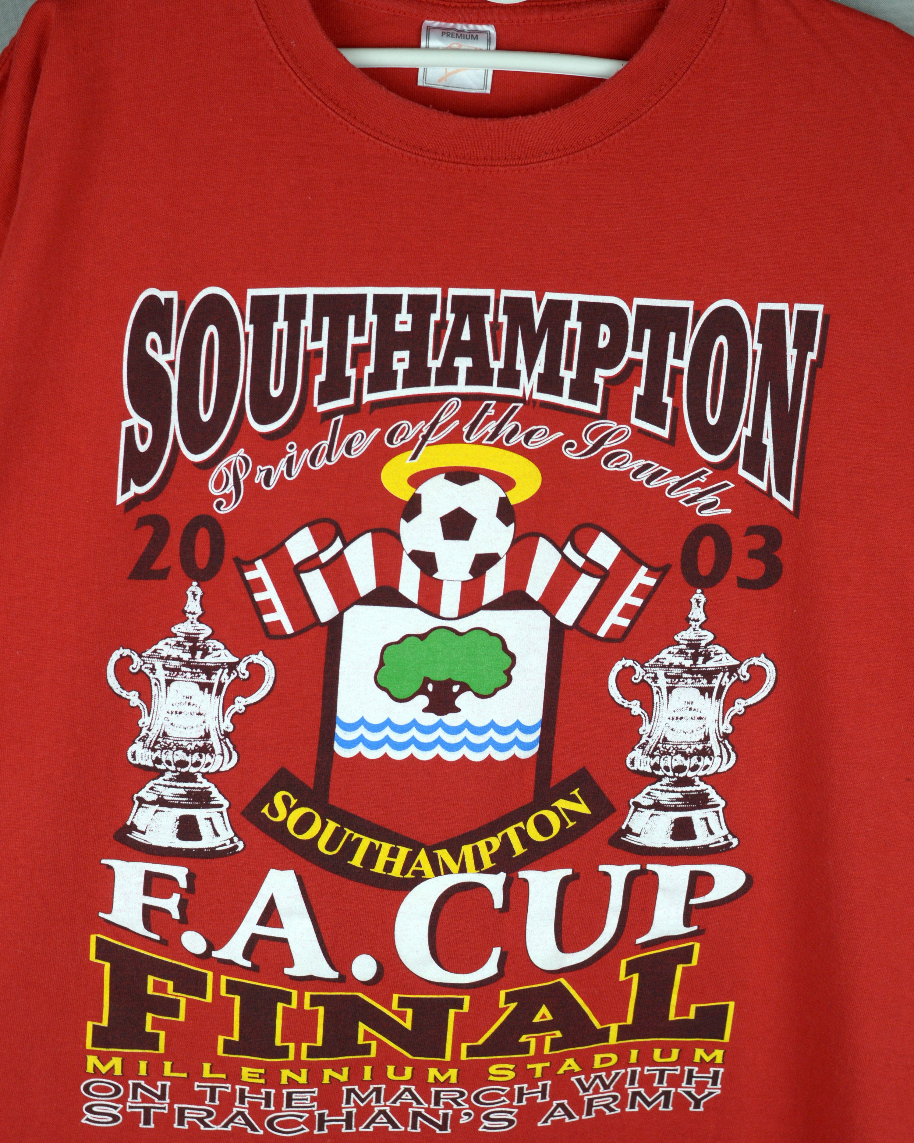 Vintage Vintage Southampton 2003 FA Cup Final t shirt Size US L / EU 52-54 / 3 - 3 Thumbnail