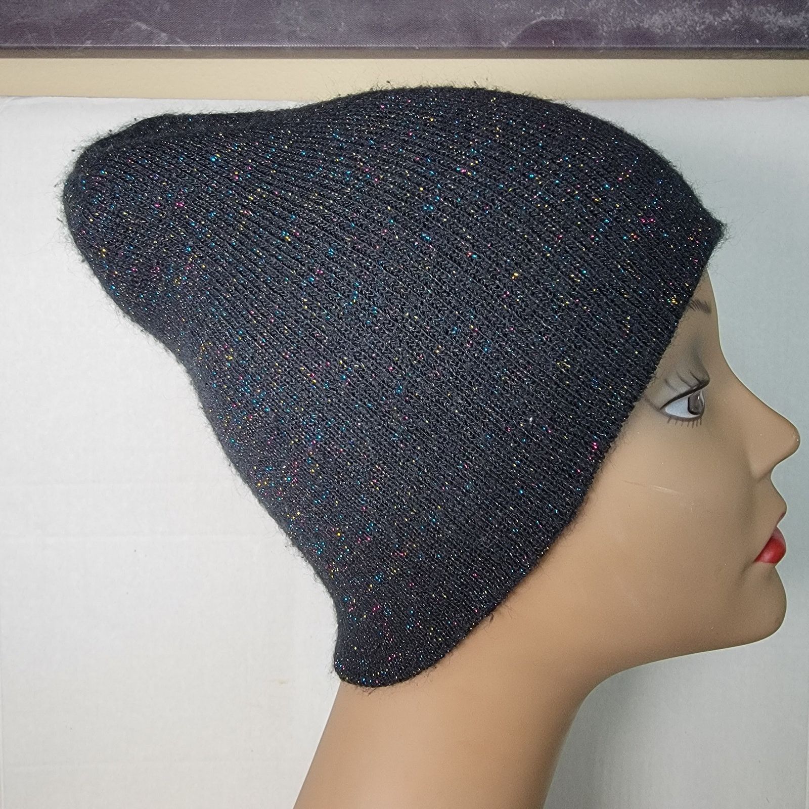 Other Made For Play Black Shimmer Unisex Knit Beanie - Size OS Size ONE SIZE - 3 Thumbnail