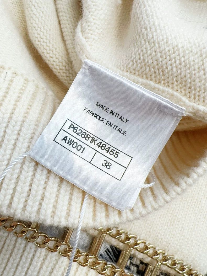 Chanel Chanel Track series beige knitted metal hollow off-the-sho Size XS / US 0-2 / IT 36-38 - 6 Thumbnail