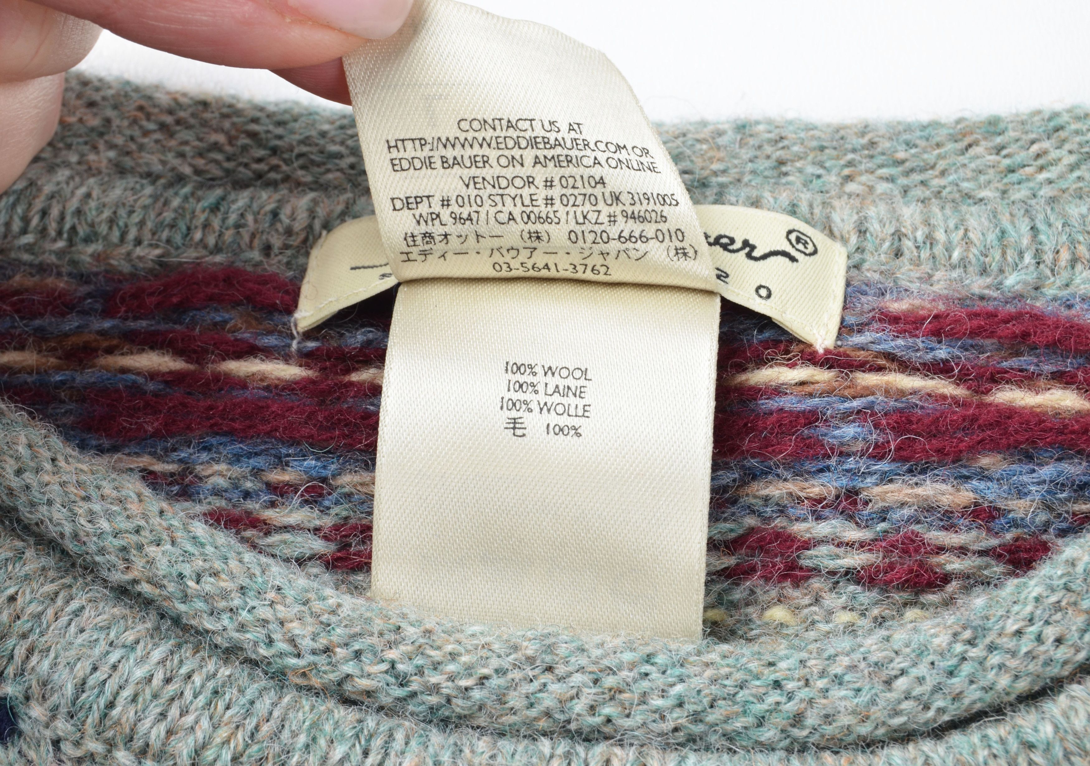 Eddie Bauer Vintage Eddie Bauer 90's Cottagecore Fair Isle Wool Sweater Size L / US 10 / IT 46 - 9 Thumbnail