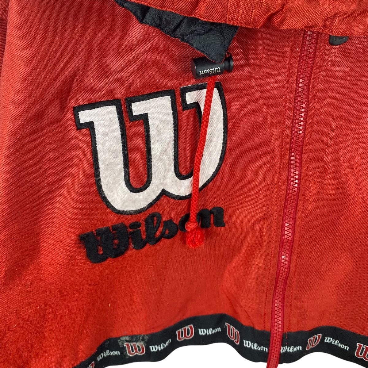 Vintage Vintage WILSON Hooded Windbreaker Jacket Big Logo Spell Size US XL / EU 56 / 4 - 6 Thumbnail